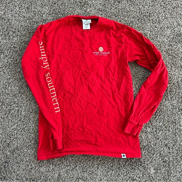 Simply Southern Red Long Sleeve Shirt - Picture 1 of 3